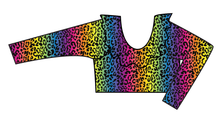 Load image into Gallery viewer, Neon Leopard Swim Ruffle Neck Swim Top