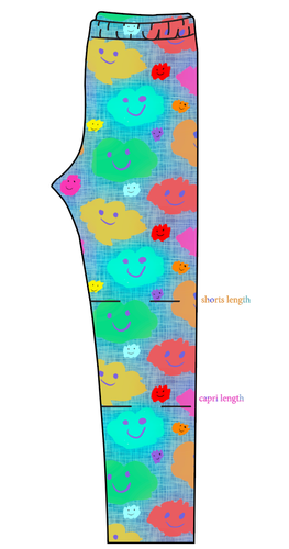 Juniper's Rainbow Clouds Basic Leggings