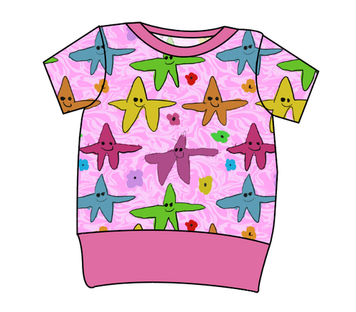 Juniper's Rainbow Stars Grow With Me Tee