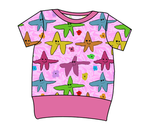 Juniper's Rainbow Stars Grow With Me Tee