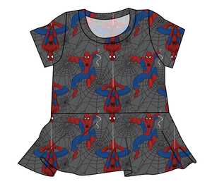 Spectacular Spidey Ladies' Peplum Top