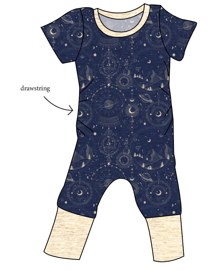Space Explorer Grow With Me Pants And Shorts Romper
