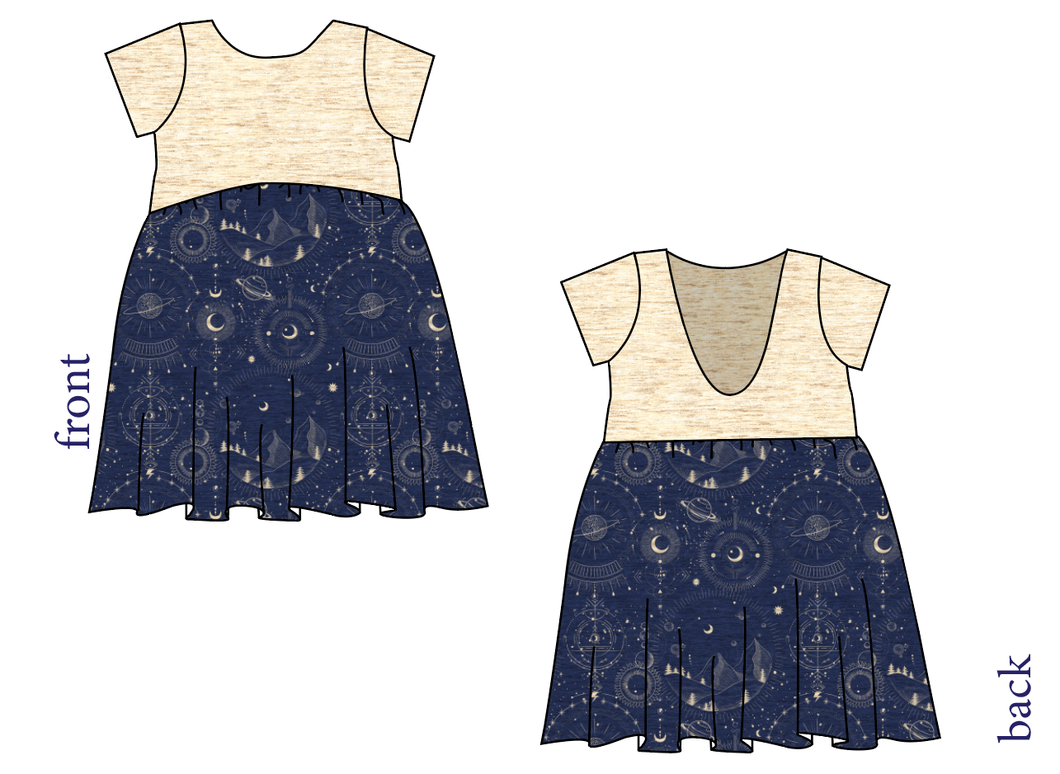 Space Explorer Low Back Dress