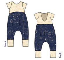 Load image into Gallery viewer, Space Explorer Low Back Romper and Bubble Romper