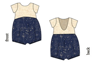 Space Explorer Low Back Romper and Bubble Romper
