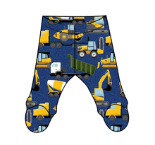 Load image into Gallery viewer, Playing With Dirt Newborn Footed Pants