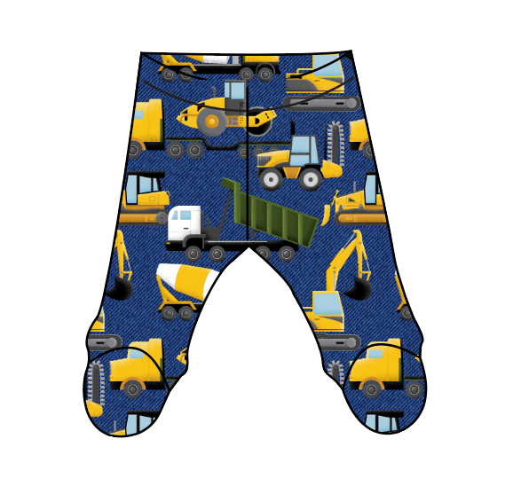 Playing With Dirt Newborn Footed Pants