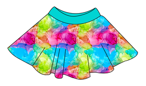 Rainbow Splash Circle Skirt
