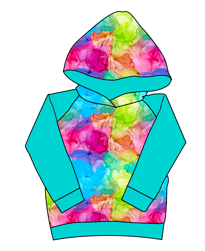 Rainbow Splash Classic Hoodie (or Crewneck)