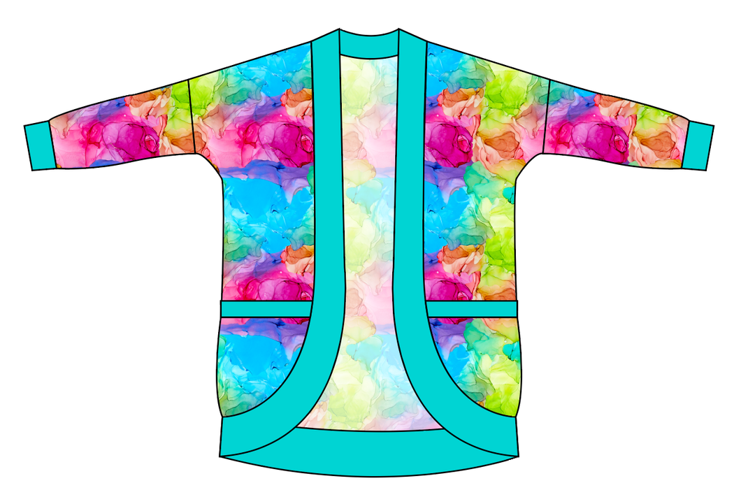 Rainbow Splash Kids Cocoon Cardigan