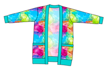 Load image into Gallery viewer, Rainbow Splash Ladies&#39; Grandpa Cardigan