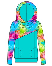 Load image into Gallery viewer, Rainbow Splash Ladies Hoodie
