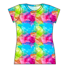 Load image into Gallery viewer, Rainbow Splash Ladies&#39; Basic Tee
