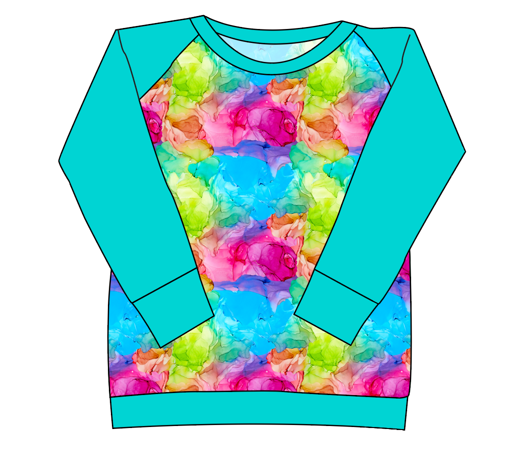 Rainbow Splash Ladies' Classic Crewneck