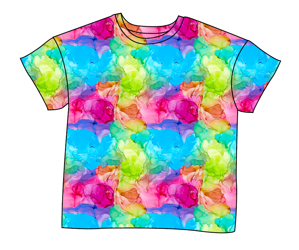 Rainbow Splash Ladies' Oversized Tee