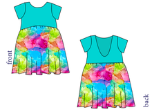 Load image into Gallery viewer, Rainbow Splash Low Back Dress