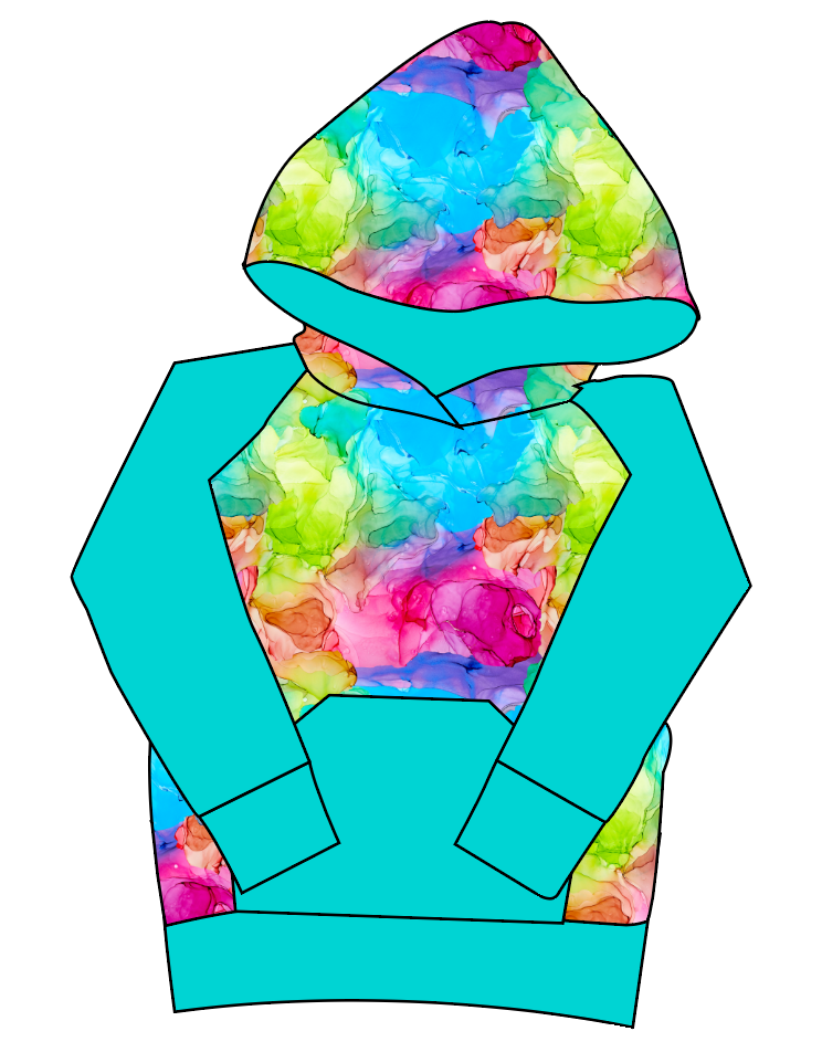 Rainbow Splash Mens' Hoodie