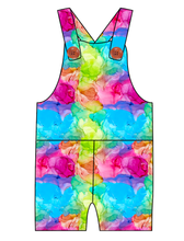 Load image into Gallery viewer, Rainbow Splash Overalls and Shortalls