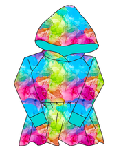 Load image into Gallery viewer, Rainbow Splash Peplum Hoodie (or Crewneck)