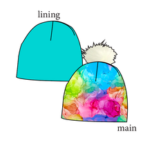 Load image into Gallery viewer, Rainbow Splash Slouchy Beanie (Reversible!)