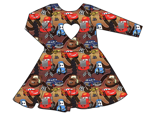 Route 66 Molly Heart Back Twirly Dress