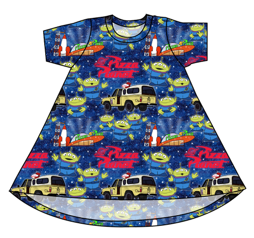 Pizza Planet Basic T-Shirt Dress