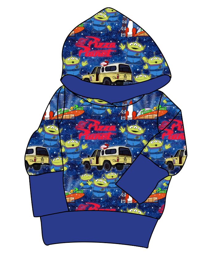 Pizza Planet Grow With Me Hoodie (or Crewneck)