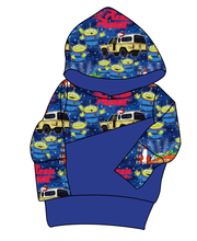 Load image into Gallery viewer, Pizza Planet Grow With Me Hoodie (or Crewneck)