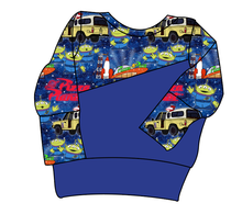 Load image into Gallery viewer, Pizza Planet Grow With Me Hoodie (or Crewneck)