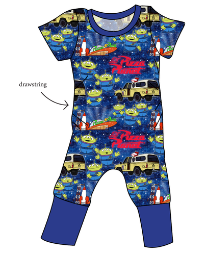 Pizza Planet Grow With Me Pants And Shorts Romper
