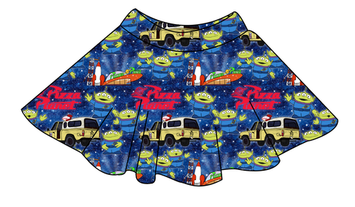 Pizza Planet Ladies' Circle Skirt