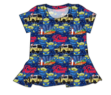 Load image into Gallery viewer, Pizza Planet Ladies&#39; Peplum Top