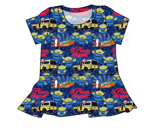 Pizza Planet Ladies' Peplum Top