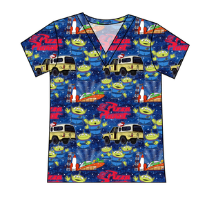 Pizza Planet Ladies' Slouchy V-Neck Tee