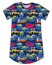 Load image into Gallery viewer, Pizza Planet Ladies&#39; T-Shirt Dress