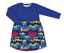Load image into Gallery viewer, Pizza Planet Play Dress