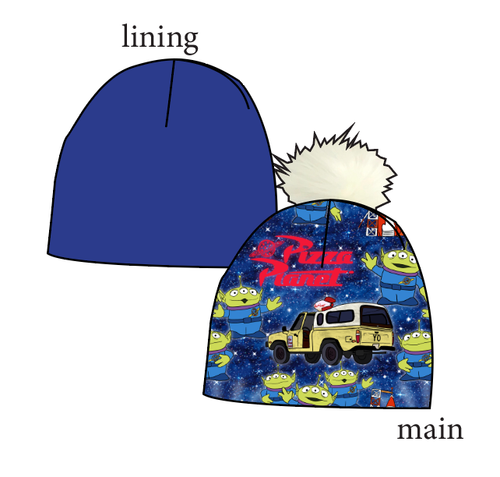Pizza Planet Slouchy Beanie (Reversible!)