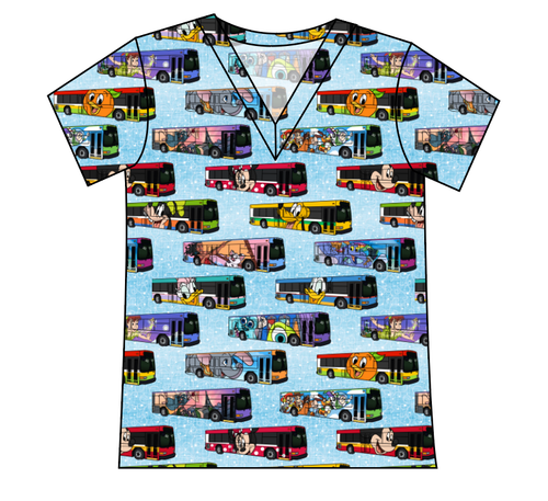 Magical Buses Ladies' Slouchy V-Neck Tee