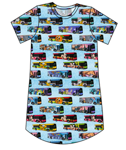Magical Buses Ladies' T-Shirt Dress
