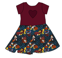 Load image into Gallery viewer, Haunted Hotel Molly Heart Back Twirly Dress