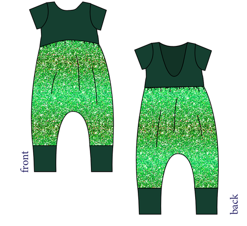 Celiac Glitter Low Back Romper and Bubble Romper