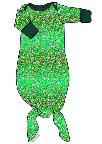 Celiac Glitter Newborn Knotted Gown