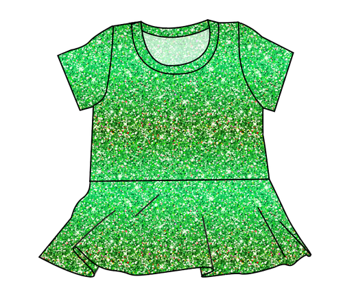 Celiac Glitter Peplum Top