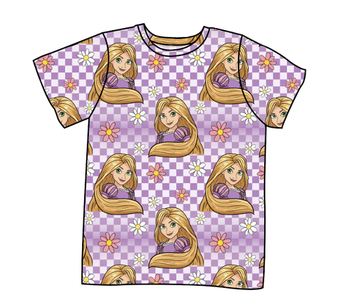 Tower Princess Check Basic Tee and Tank