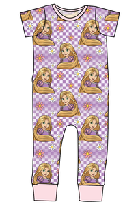Tower Princess Check Emmett Pants And Shorts T-Shirt Romper