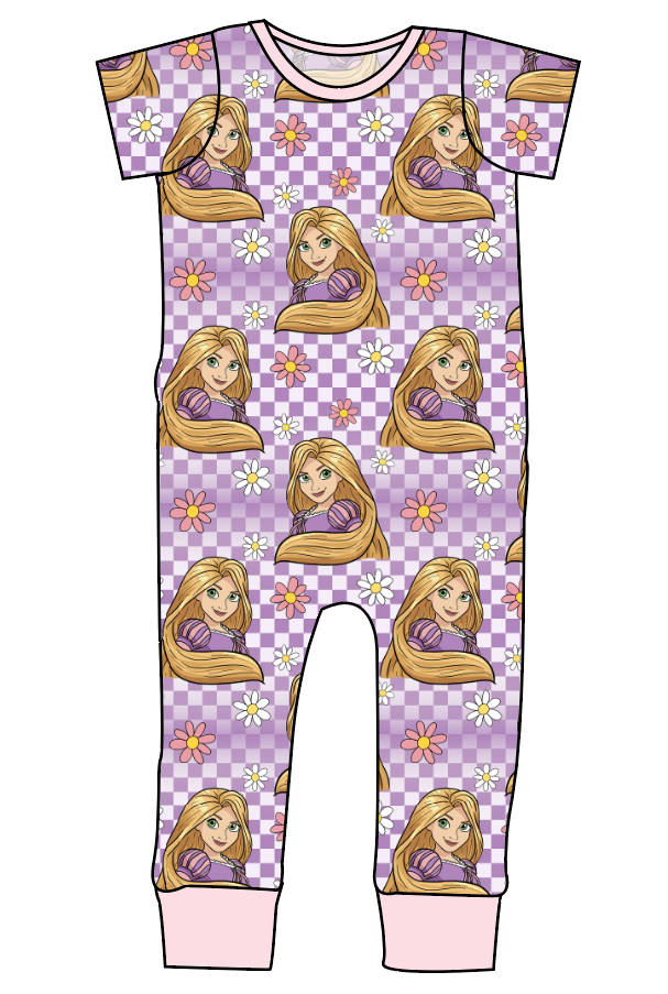 Tower Princess Check Emmett Pants And Shorts T-Shirt Romper