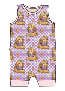 Tower Princess Check Emmett Pants And Shorts T-Shirt Romper