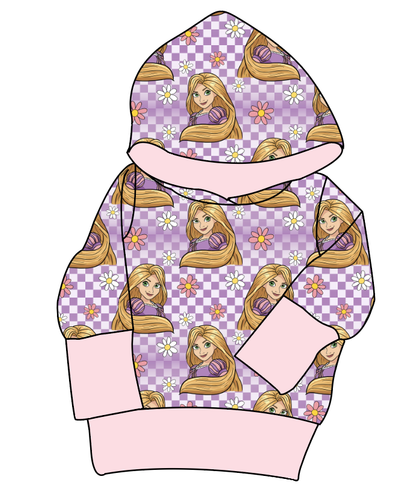 Tower Princess Check Grow With Me Hoodie (or Crewneck)