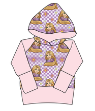 Load image into Gallery viewer, Tower Princess Check Grow With Me Hoodie (or Crewneck)