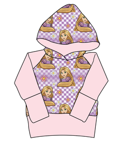 Tower Princess Check Grow With Me Hoodie (or Crewneck)